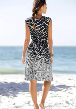LASCANA Short Dresses-Polka Dot V-Neck Dress