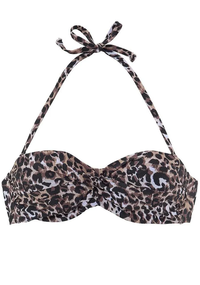 LASCANA Bandeau-Print Bandeau Bikini Top