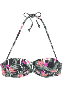 LASCANA Bandeau-Printed Bandeau Bikini Top
