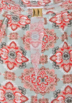 LASCANA Sleeveless Tops-Printed Keyhole Neckline Top