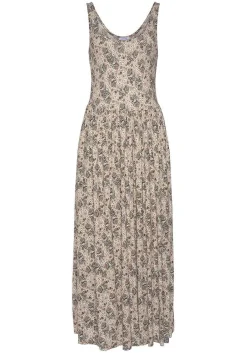 LASCANA Midi Dresses-Printed Scoop Neck Dress