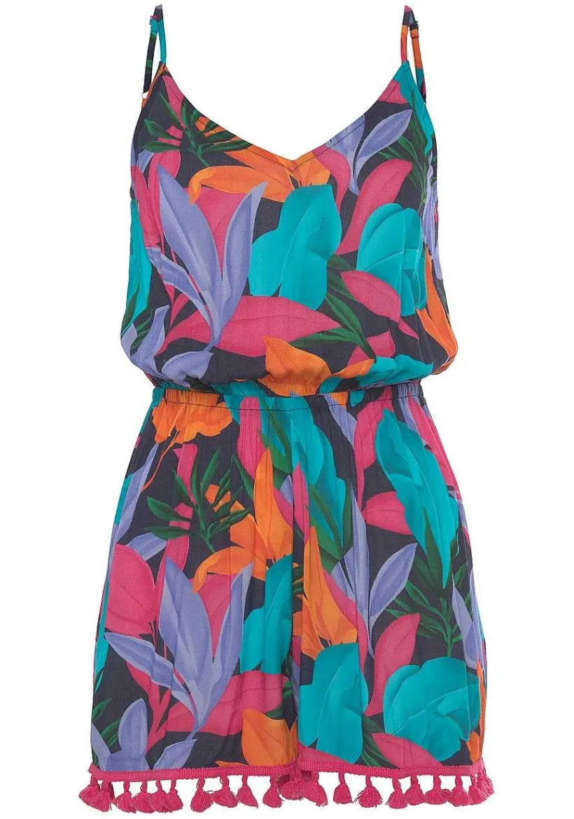 LASCANA Rompers-Printed Tassel Trim Romper