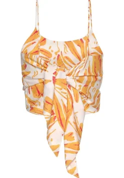 LASCANA Sleeveless Tops-Printed Tie Back Top
