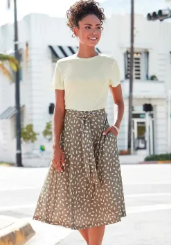 LASCANA Fall Dresses-Printed Tie Waist Dress