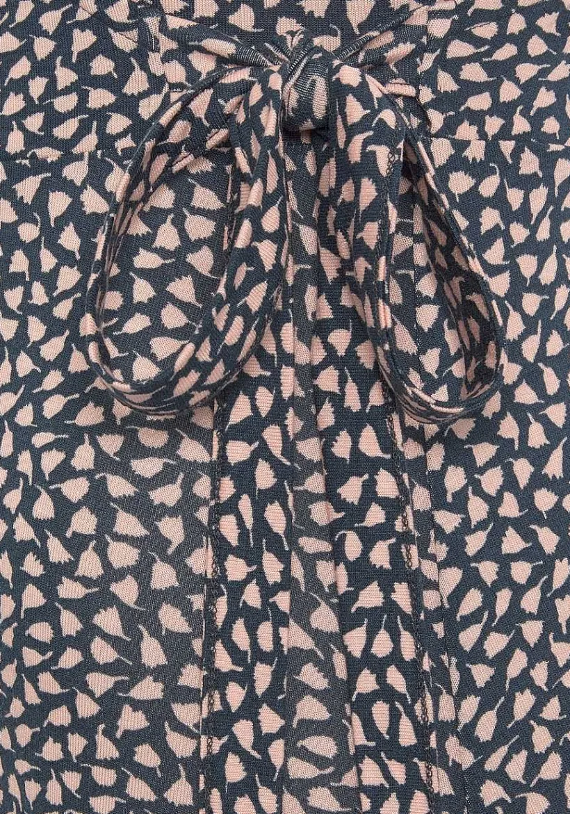LASCANA Maxi Dresses-Printed Wrap Look Maxi Dress