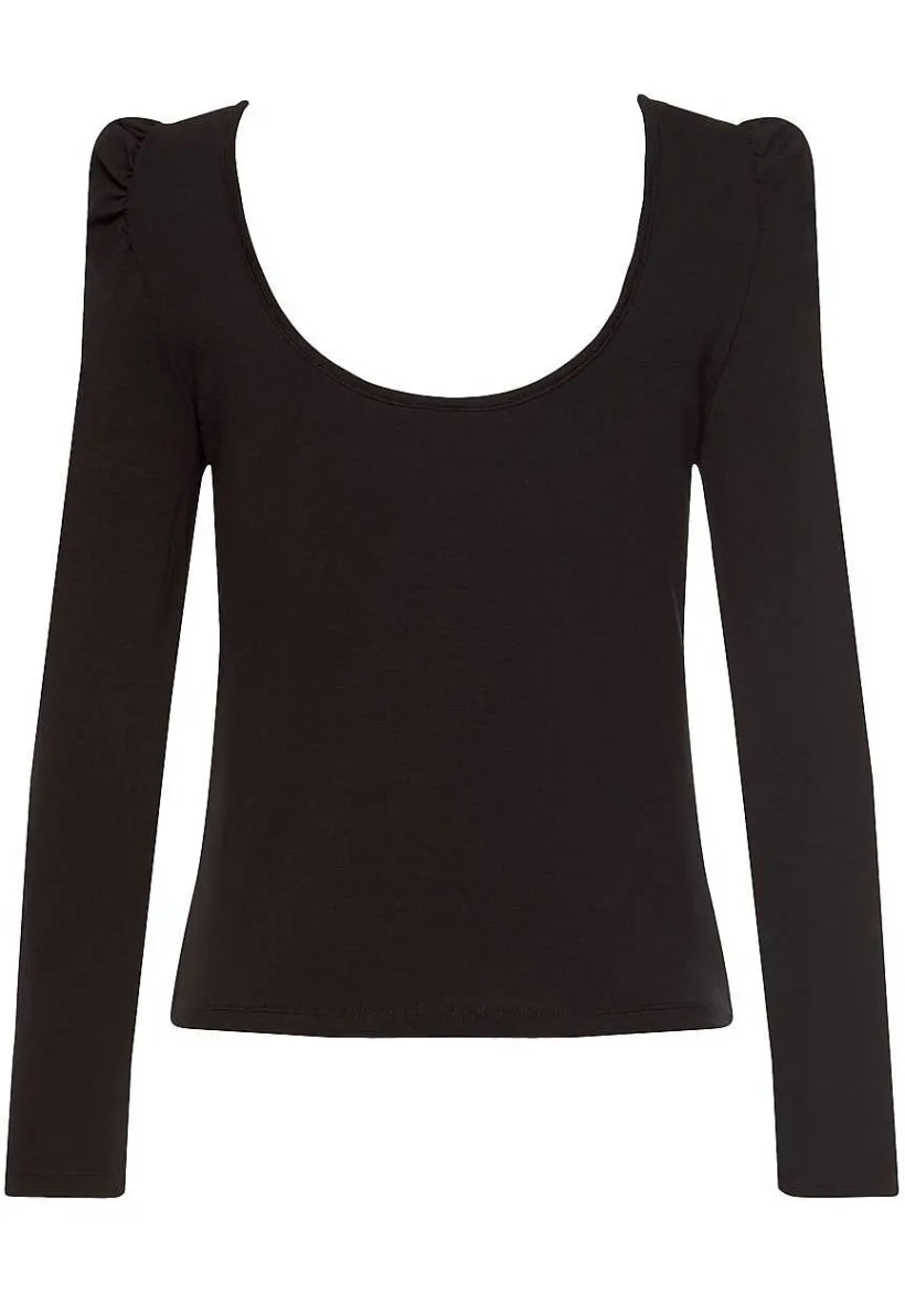 LASCANA Long Sleeve Tops-Puff Sleeve Top