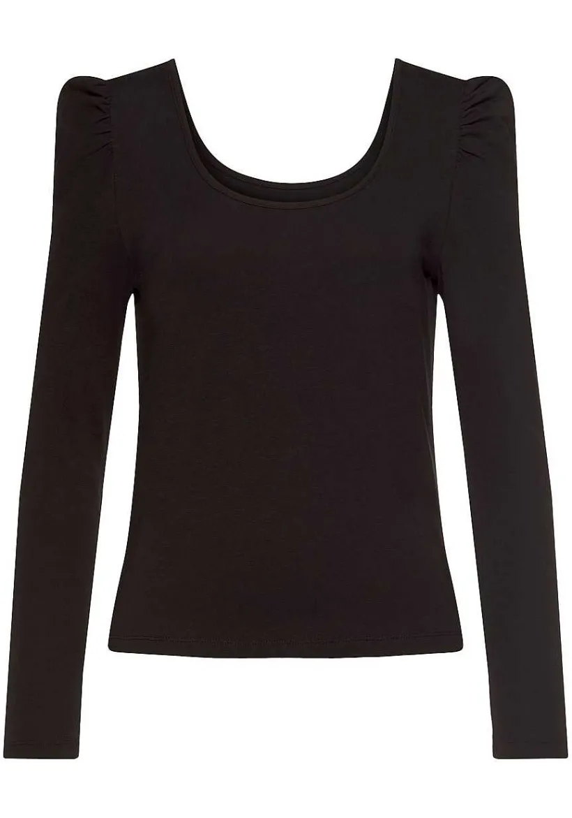 LASCANA Long Sleeve Tops-Puff Sleeve Top