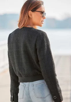 LASCANA Jackets-Round Neckline Tweed Jacket