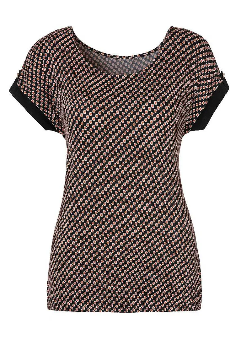 LASCANA Short Sleeve Tops-Rounded Neckline Top