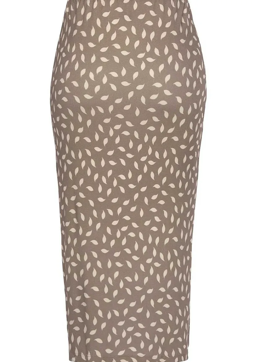 LASCANA Skirts-Ruched Slit Midi Skirt