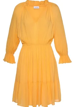 LASCANA Short Dresses-Ruffle 3/4 Sleeve Dress