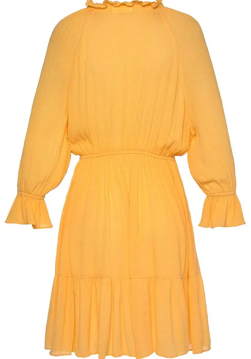LASCANA Short Dresses-Ruffle 3/4 Sleeve Dress