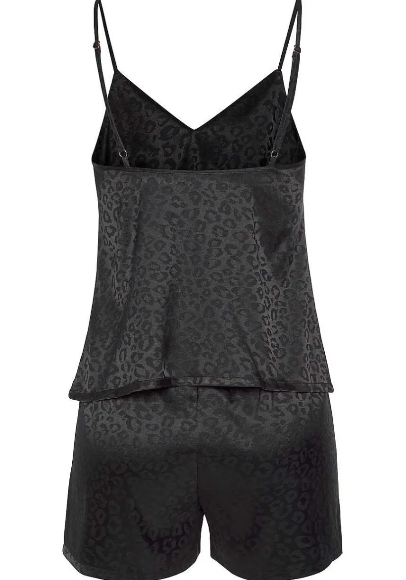 LASCANA Pajamas & Sets-Satin Leopard Print Short Pajama Set