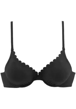 LASCANA Underwire-Scalloped Underwire Bikini Top