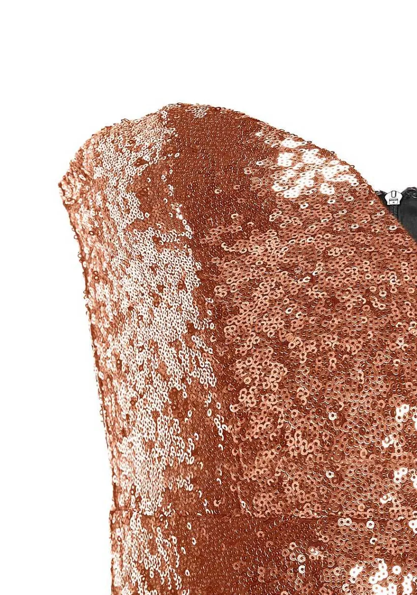 LASCANA Short Dresses-Sequin Strapless Bodycon Dress