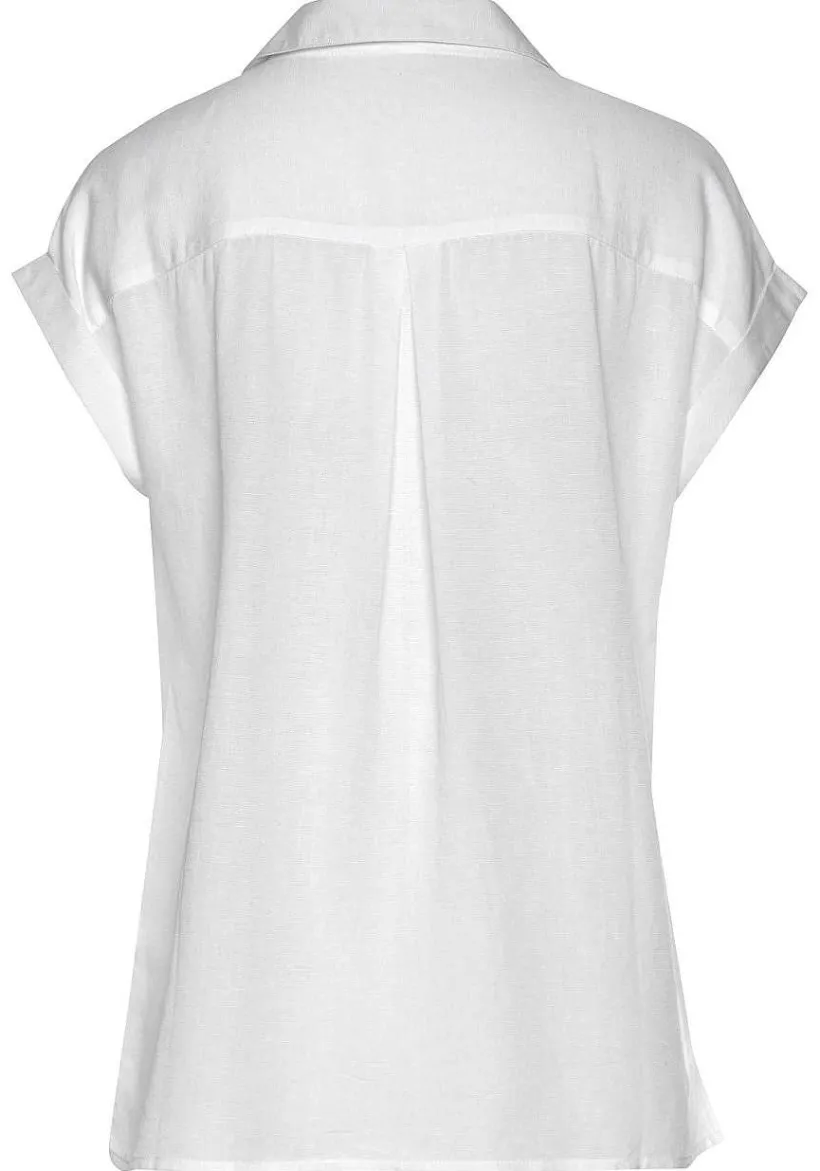 LASCANA Short Sleeve Tops-Short Sleeve Button Up Top
