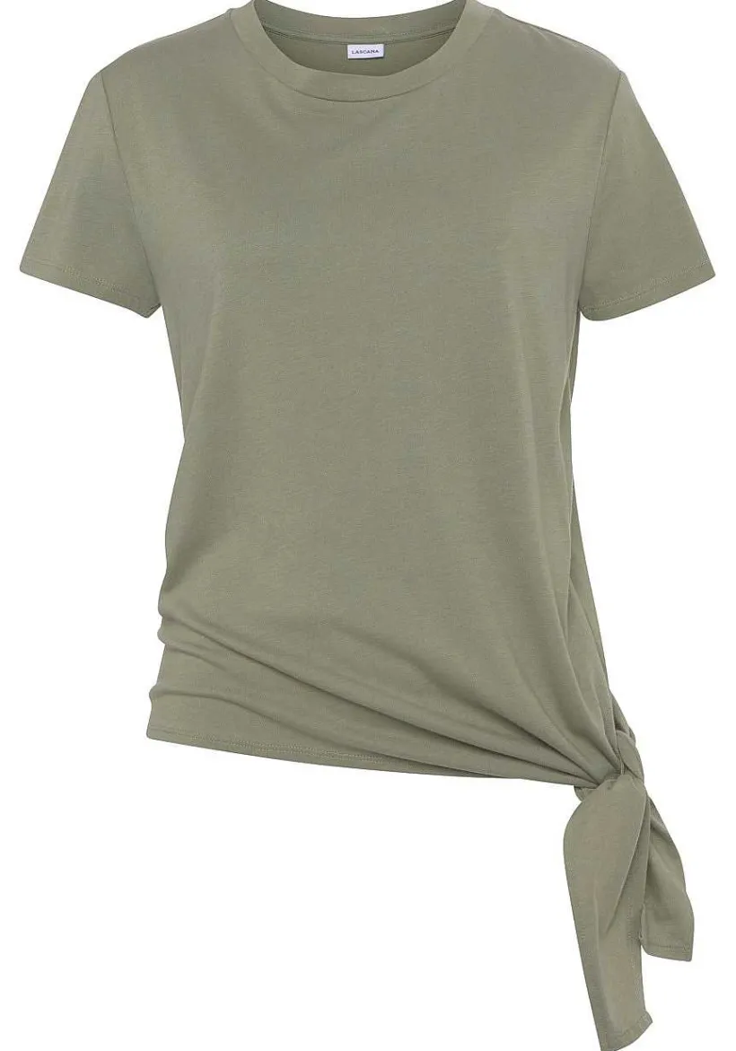 LASCANA Short Sleeve Tops-Short Sleeve Side Tie Top