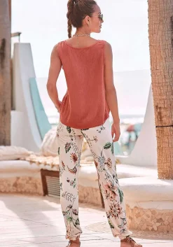 LASCANA Sleeveless Tops-Sleeveless Button Detail Blouse