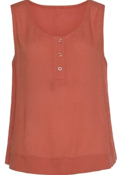 LASCANA Sleeveless Tops-Sleeveless Button Detail Blouse