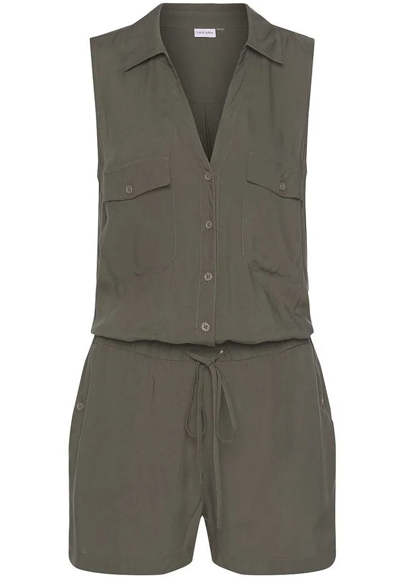 LASCANA Rompers-Sleeveless Drawstring Romper