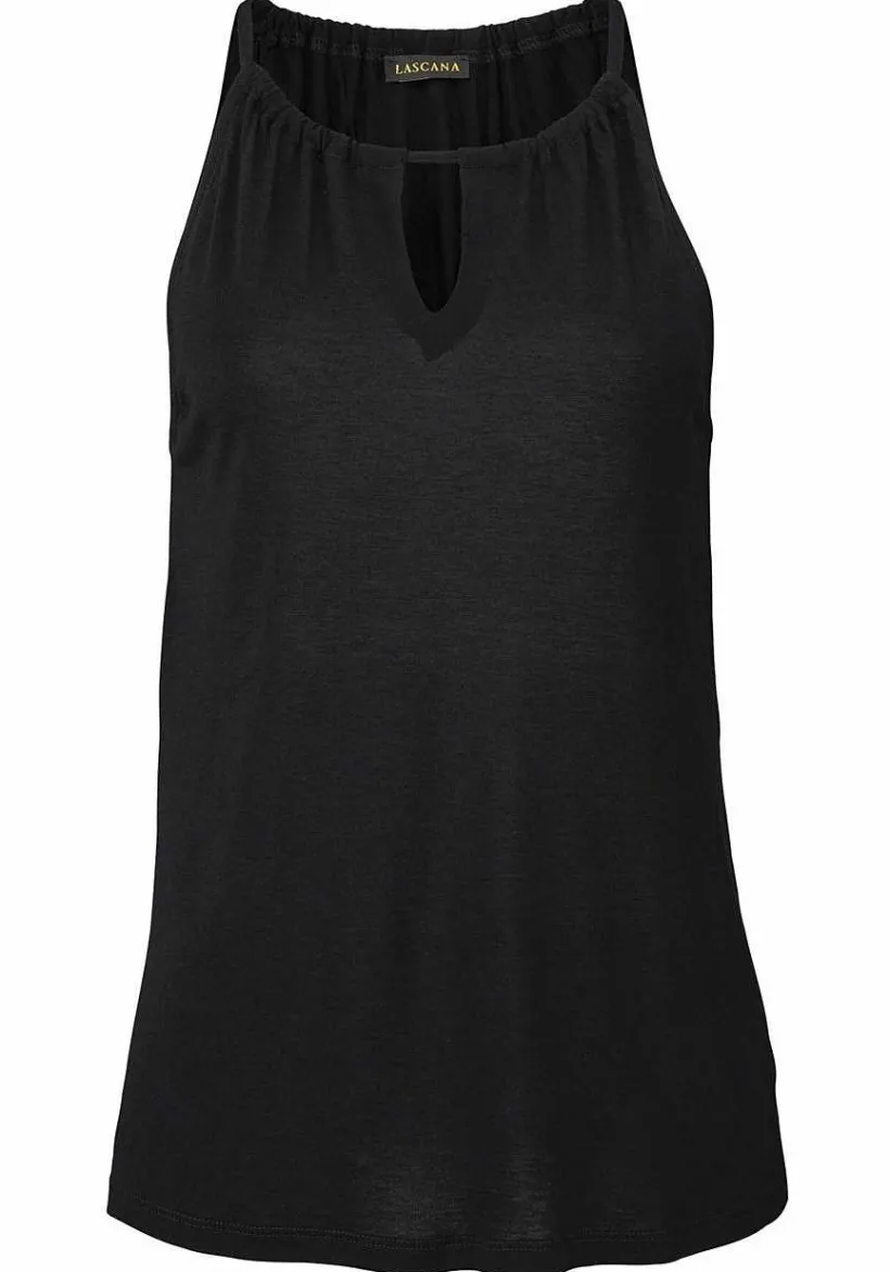 LASCANA Sleeveless Tops-Sleeveless Keyhole Detail Top