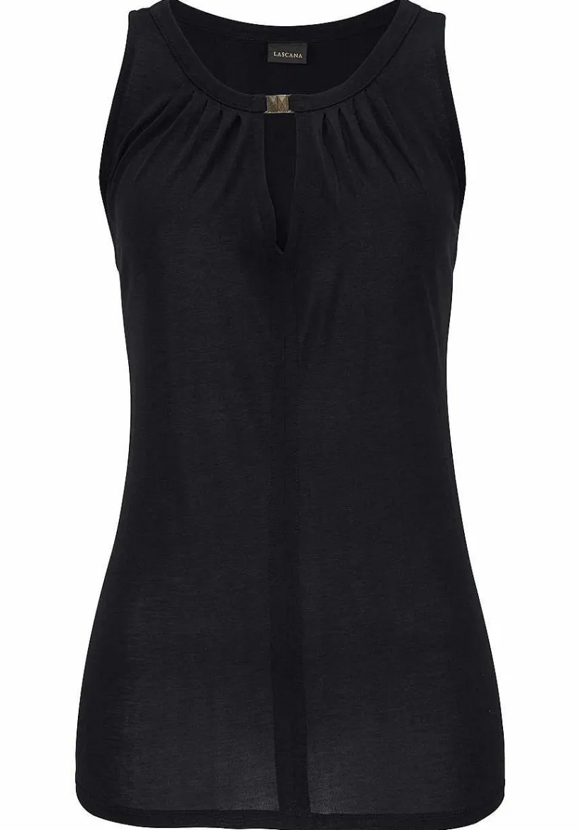 LASCANA Sleeveless Tops-Sleeveless Keyhole Top