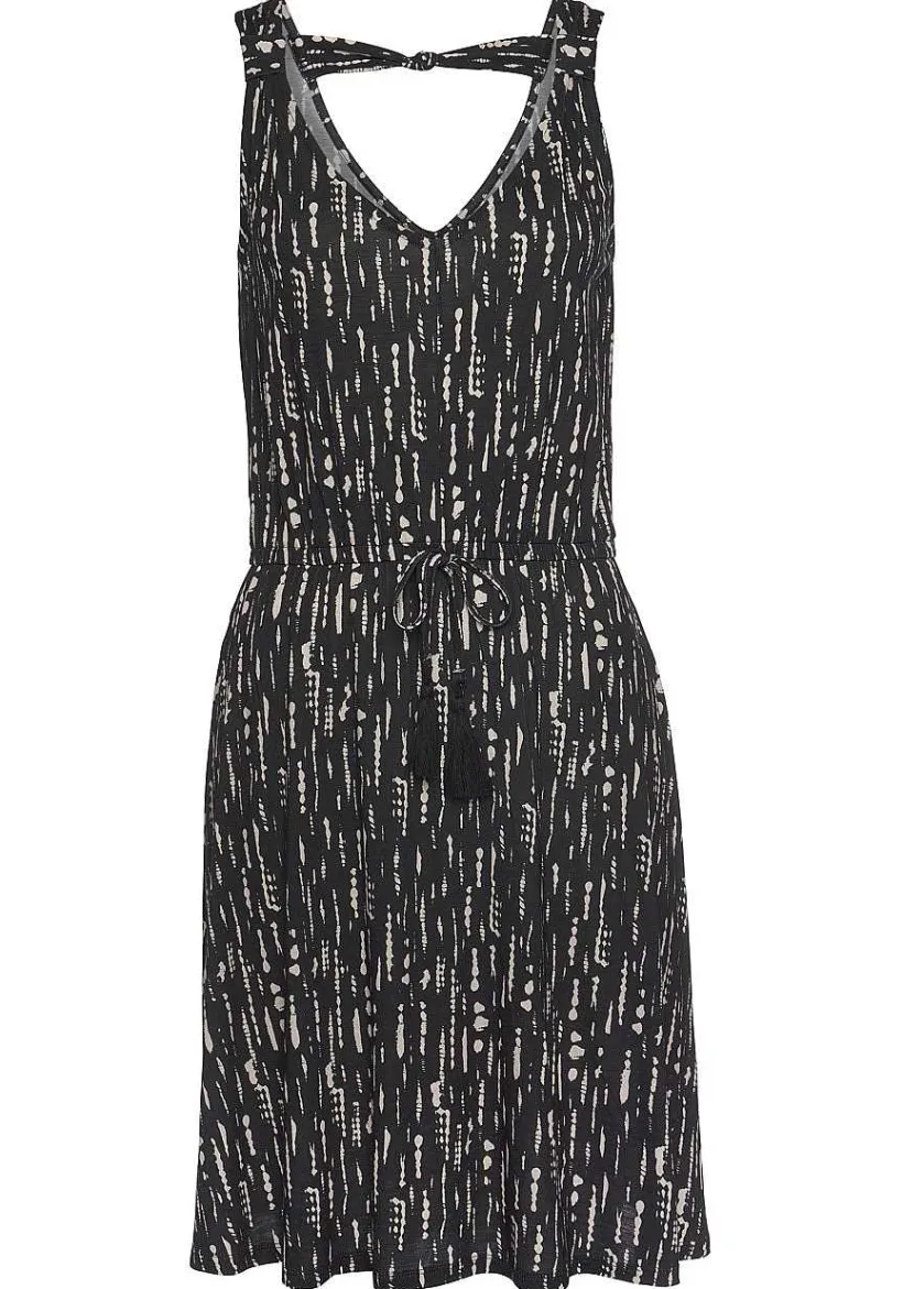 LASCANA Short Dresses-Sleeveless Printed V-Neck Dress
