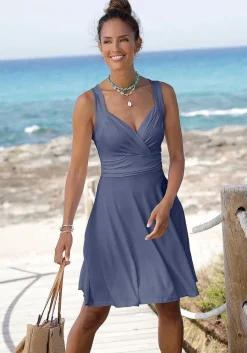 LASCANA Short Dresses-Sleeveless Wrap Look Dress