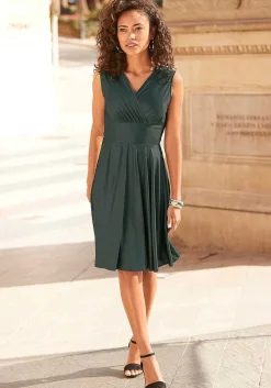 LASCANA Short Dresses-Sleeveless Wrap Look Dress