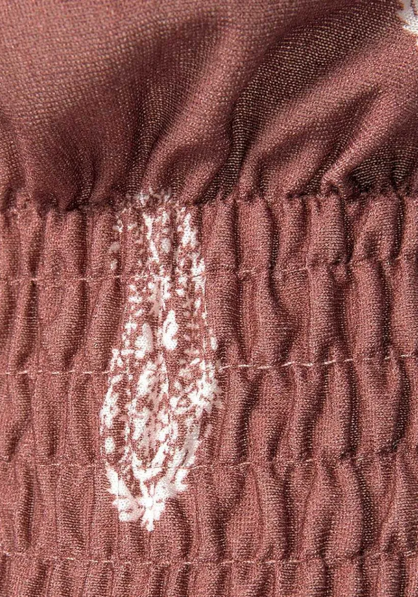 LASCANA Long Sleeve Tops-Smocked Carmen Top