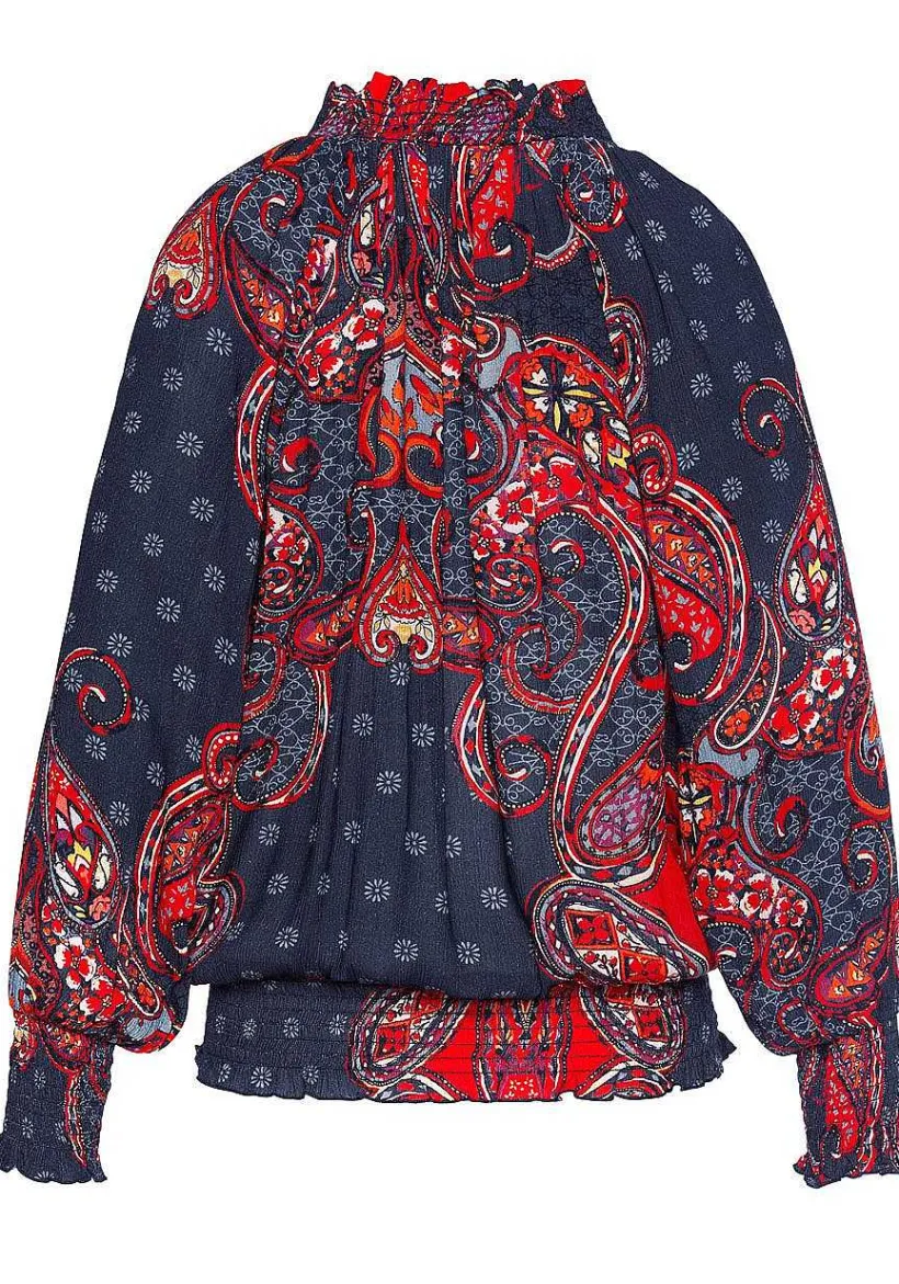 LASCANA Blouses-Smocked Pattern Blouse