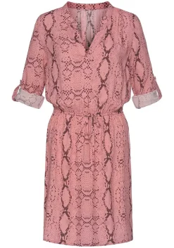 LASCANA Short Dresses-Snake Print V-Neck Dress