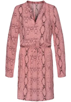 LASCANA Short Dresses-Snake Print V-Neck Dress