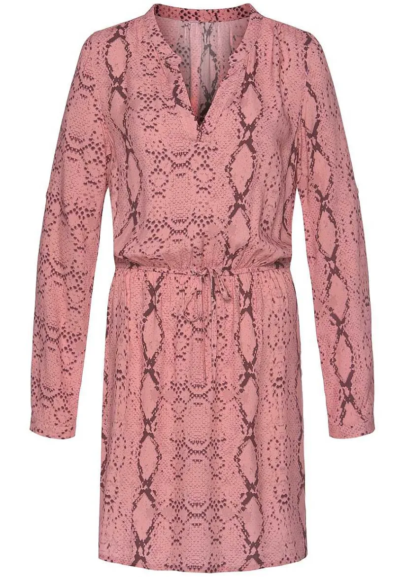 LASCANA Short Dresses-Snake Print V-Neck Dress