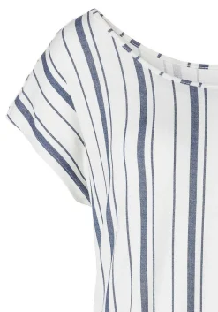 LASCANA Short Sleeve Tops-Soft Striped Top