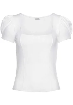 LASCANA Short Sleeve Tops-Square Neck Top