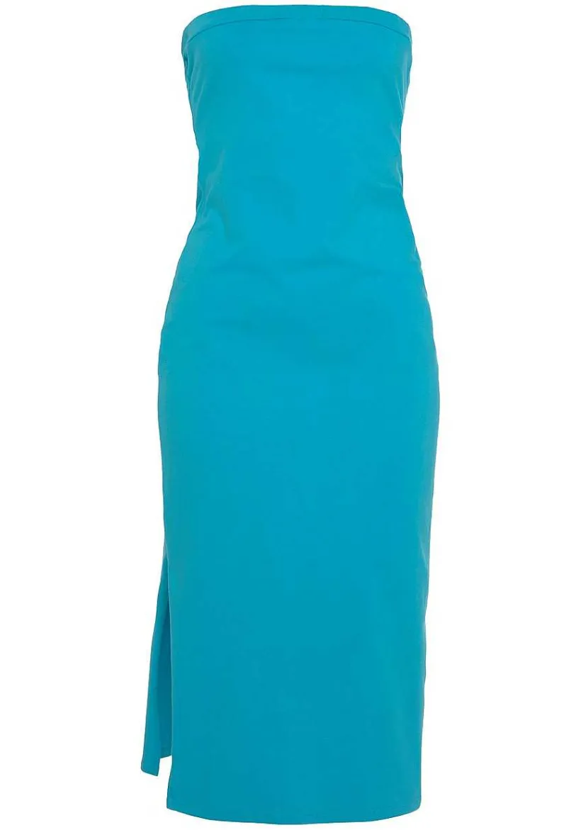 LASCANA Midi Dresses-Strapless Back Cutout Dress