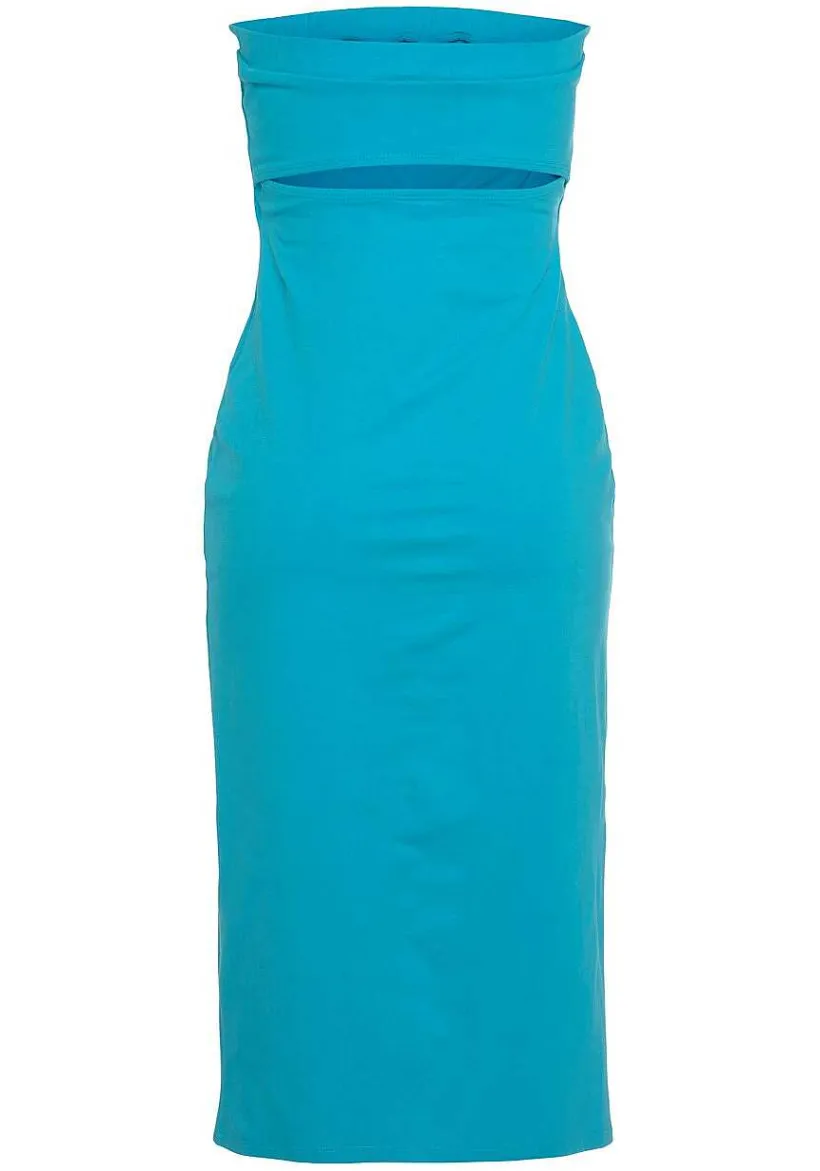 LASCANA Midi Dresses-Strapless Back Cutout Dress