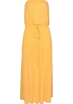 LASCANA Maxi Dresses-Strapless Side Slit Maxi Dress