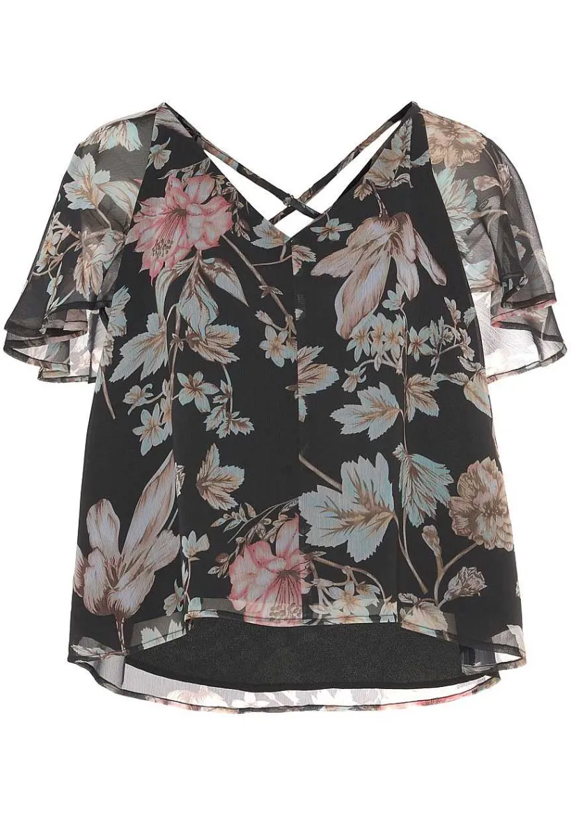 LASCANA Blouses-Strappy Cold Shoulder Blouse