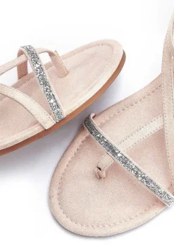 LASCANA Sandals-Strappy Glitter Sandals