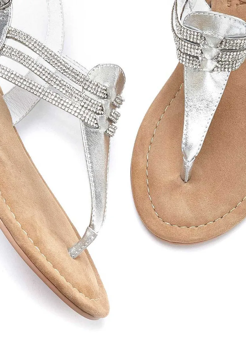 LASCANA Sandals-Strappy Rhinestone Sandals