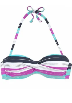 LASCANA Bandeau-Striped Bandeau Bikini Top