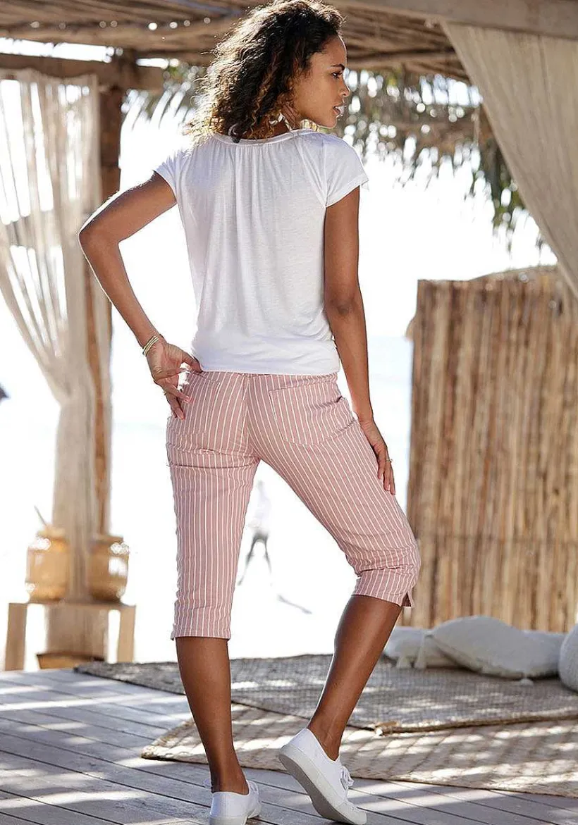 LASCANA Pants-Striped Capri Pants