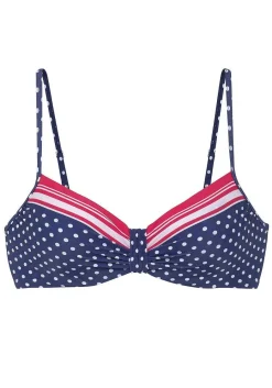LASCANA Underwire-Striped Polka Dot Underwire Bikini Top