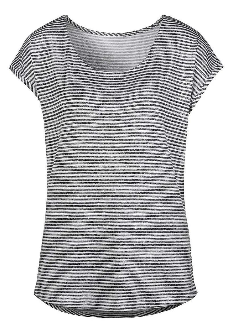 LASCANA Short Sleeve Tops-Striped Short Sleeve Top