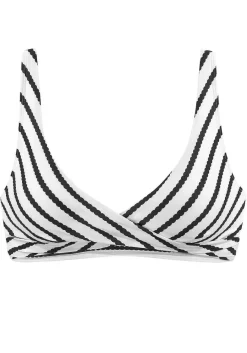 LASCANA Triangle-Striped Triangle Bikini Top