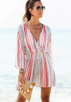 LASCANA Cover-Ups-Striped V-Neck Cover Up