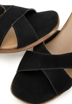 LASCANA Sandals-Suede Cross Strap Mules