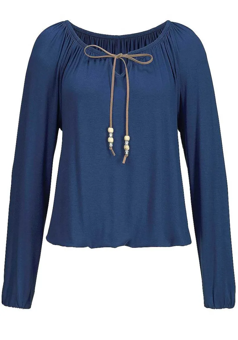 LASCANA Blouses-Tie Neck Boho Top